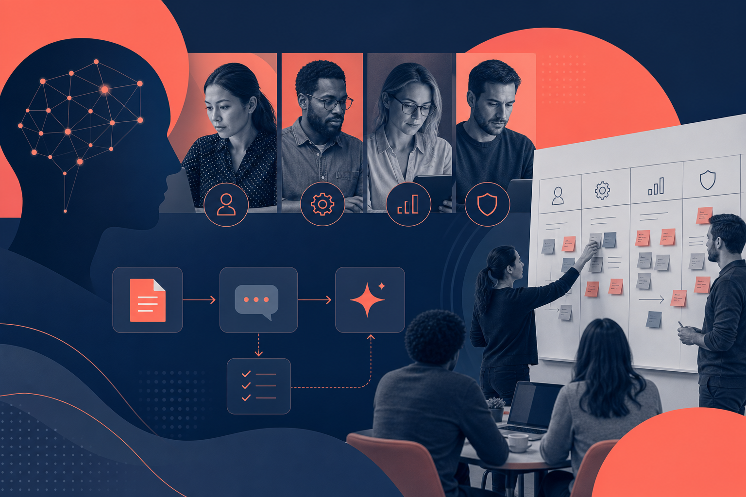 Training program cover with role-based lessons, example workflows, and enablement notes